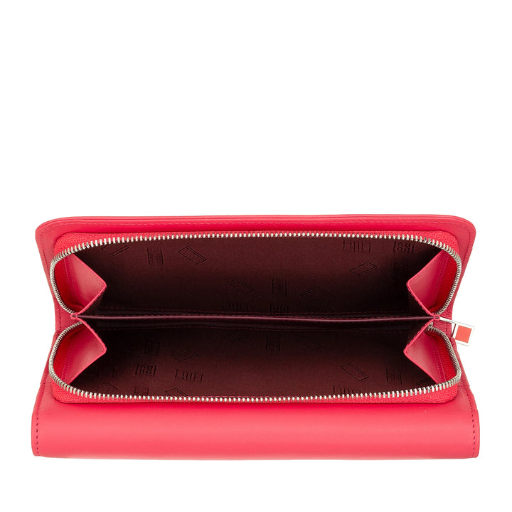 DUDU Grand portefeuille pour femme en cuir véritable, blindé RFID, portefeuilles avec porte-monnaie à fermeture éclair, plusieurs compartiments
