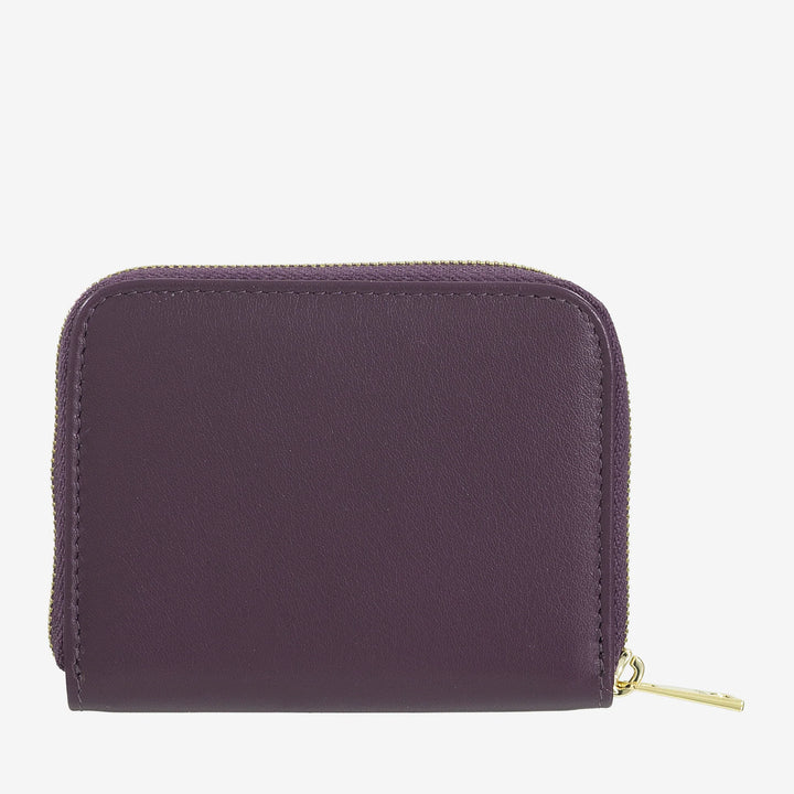 DUDU kleine portemonnee voor heren en dames van gekleurd leer met ritssluiting, kaartvakken, compacte portemonnee