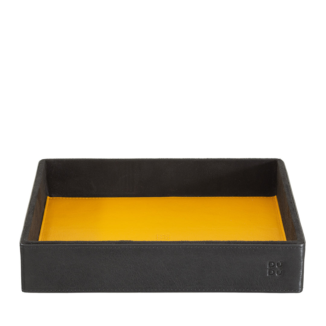DUDU Ensemble de bureau en cuir pour le bureau 4 pièces avec plateau de poche, porte-stylo, porte-lettres, porte-bloc-notes