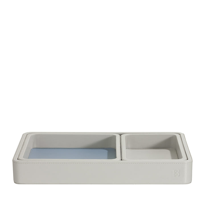 Ensemble de poches vides en cuir DUDU 3pcs, Plateau de rangement de table à la maison Bureau de bureau, Porte-clés, Pièces de monnaie, Téléphone