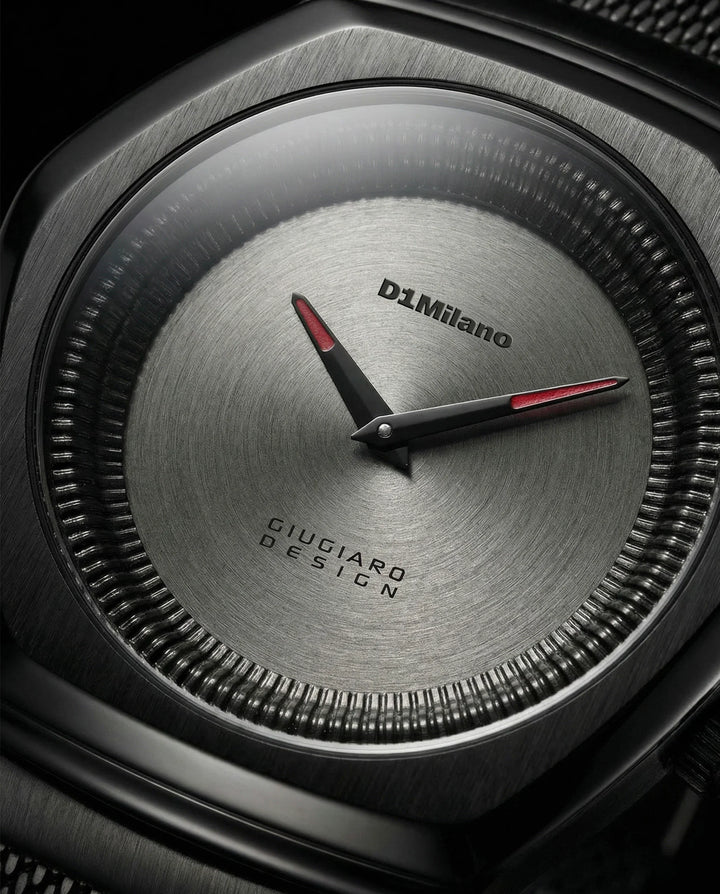 Montre D1 Milano Édition Limitée Giugiaro Design 40mm acier quartz gris D1-IDBJ01