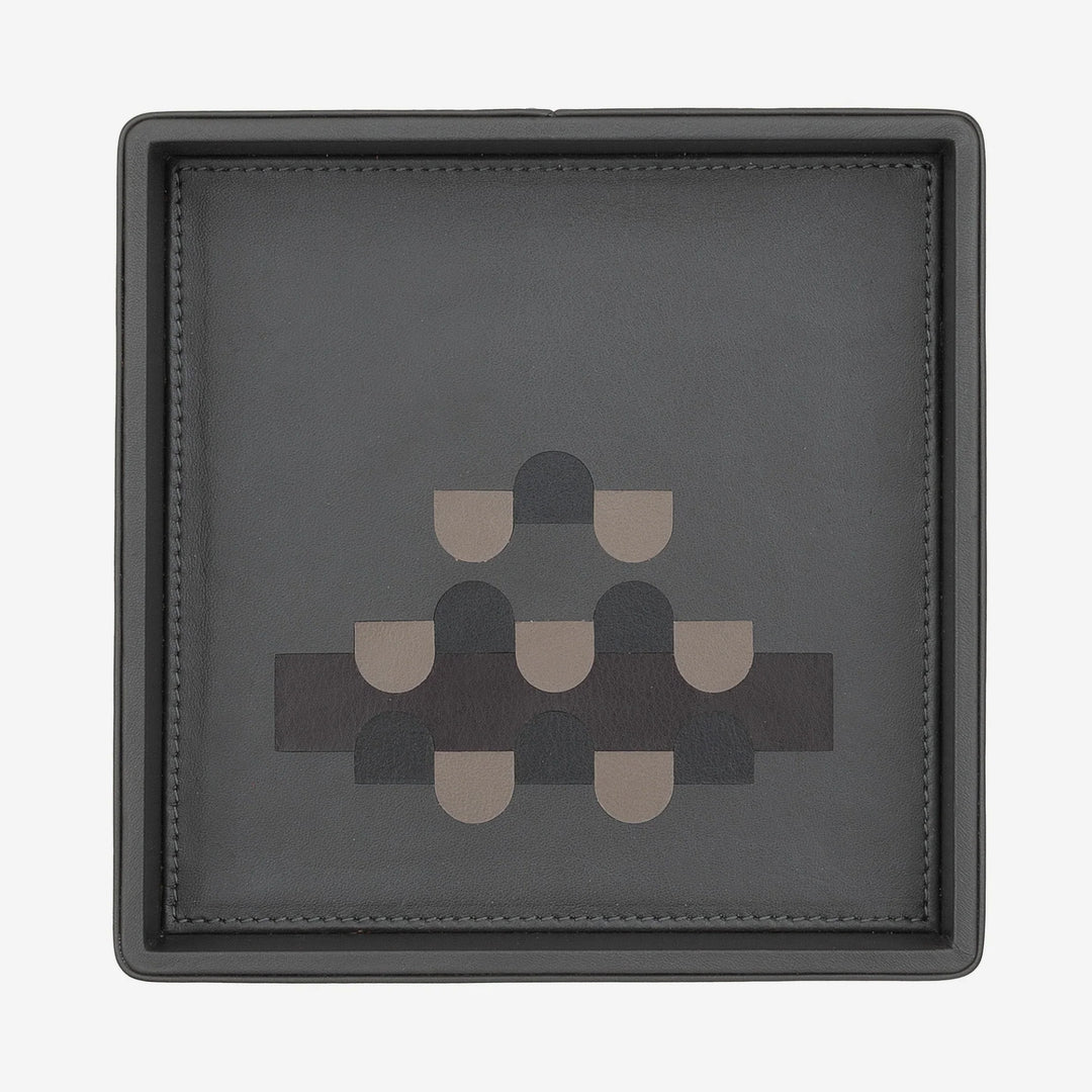 DUDU Entryway Designer Zakblad van gekleurd leer, 14x14cm, met geschenkdoos
