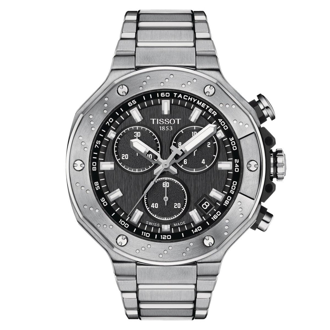 Tissot orologio T-Race Chronograph 45mm nero acciaio quarzo T141.417.11.051.01 - Capodagli 1937