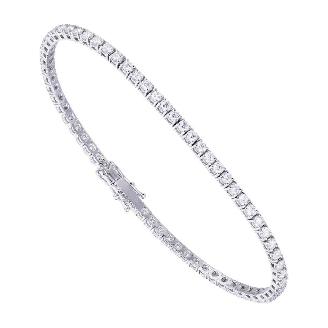 Bracelet tennis à lunette métallique World Diamond Group ct. 2.45 BTF001DI4-22283110088
