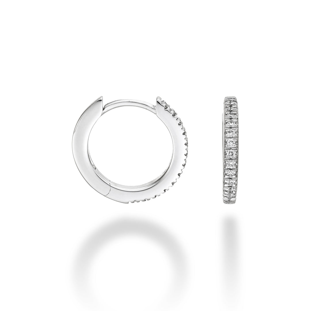 Mikiko oder 18 Karat 0,13 ct Weißgold, Größe 3, Durchm. Ost. 13,5 mm MO5077O4BR013-3