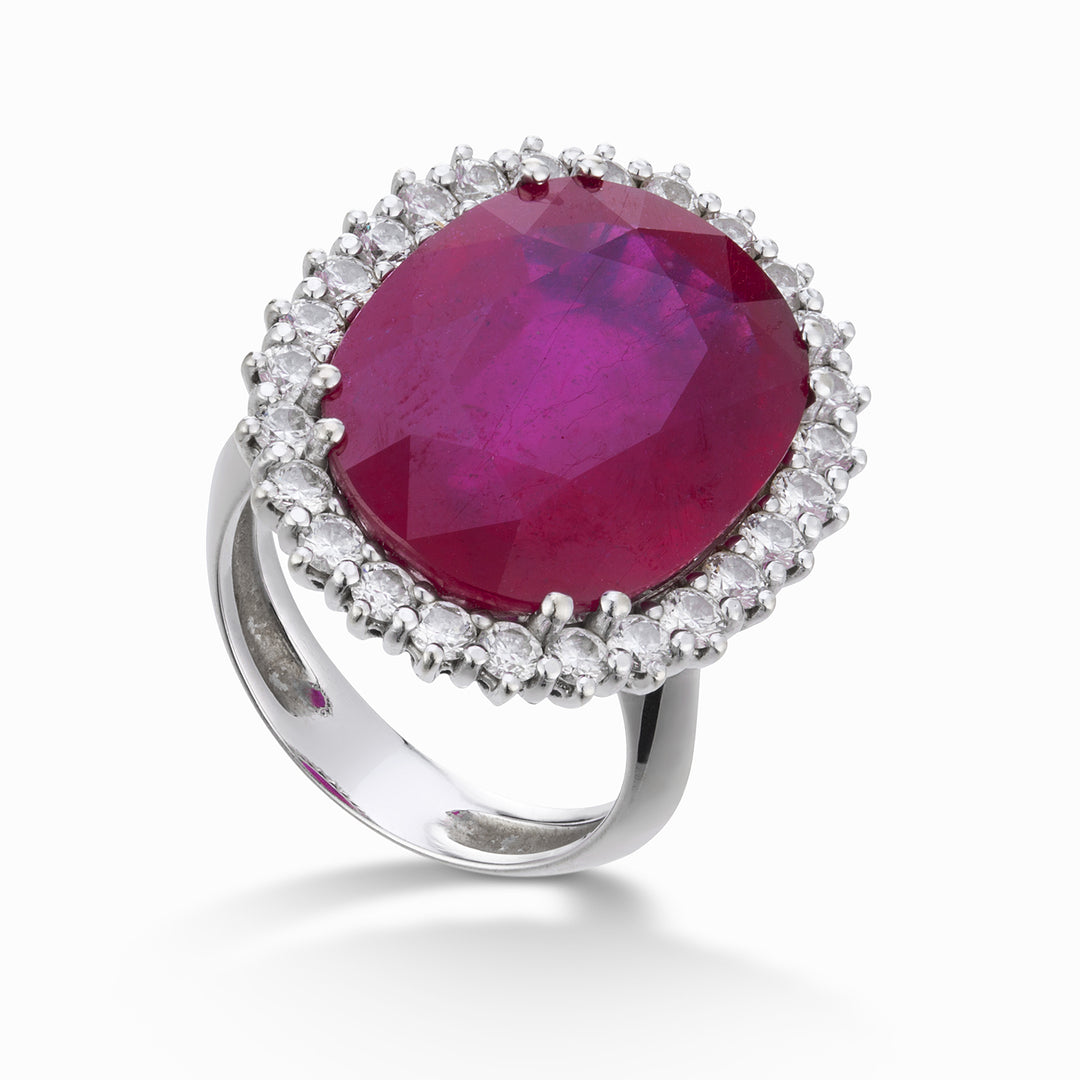 Golay ruby ring 22.10 ct and diamond surround APU414DIRU-22063110005