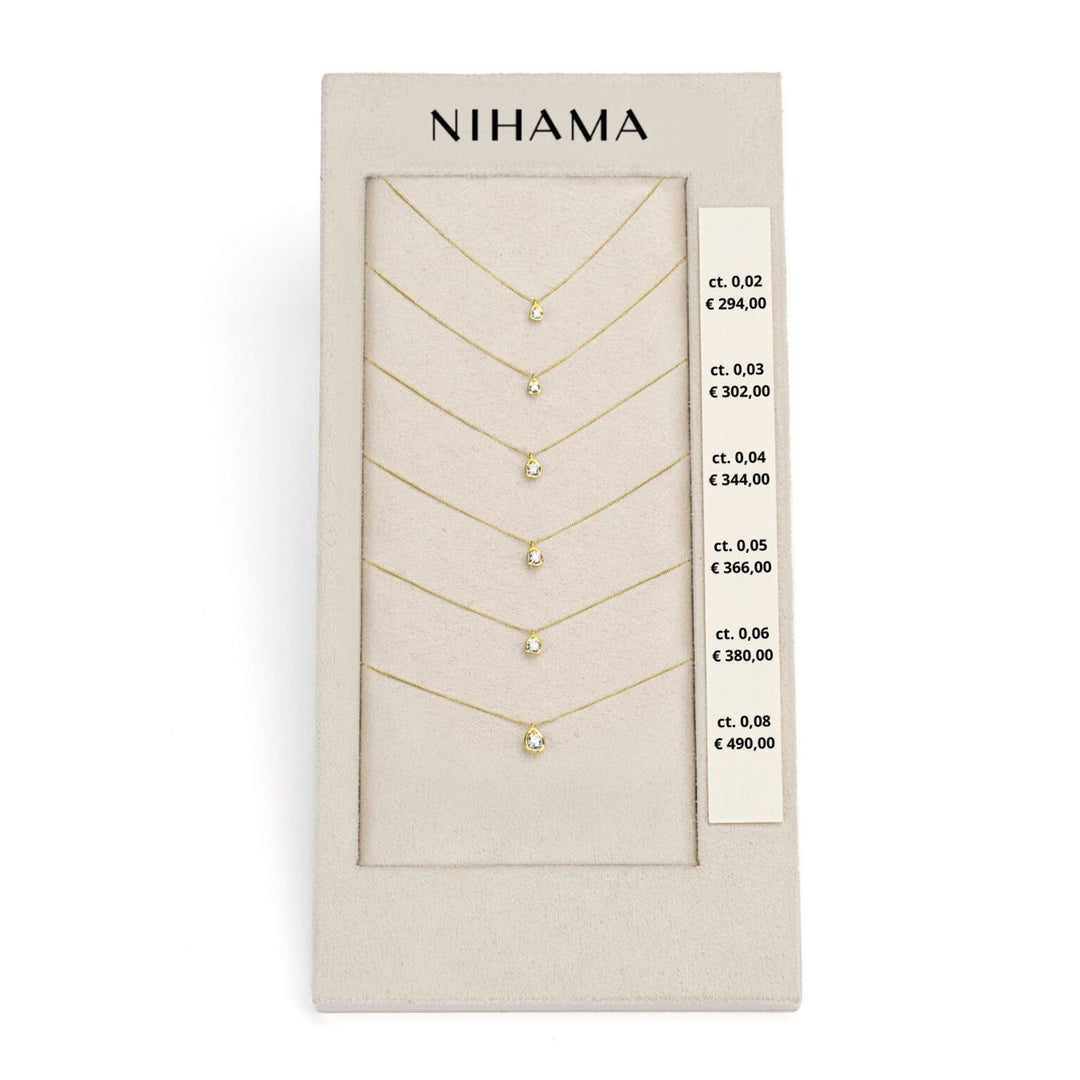 Nihama-Paket cl d5123 Tropfen 18kt Gelbgold 0,02-0,03-0,04-0,05-0,06-0,08 N.LIGHTBOX.60-G