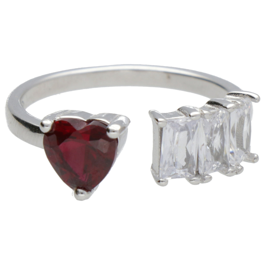 Mikiko een ag925 edelsteen swarovski wit en rood MA7196A4RED00