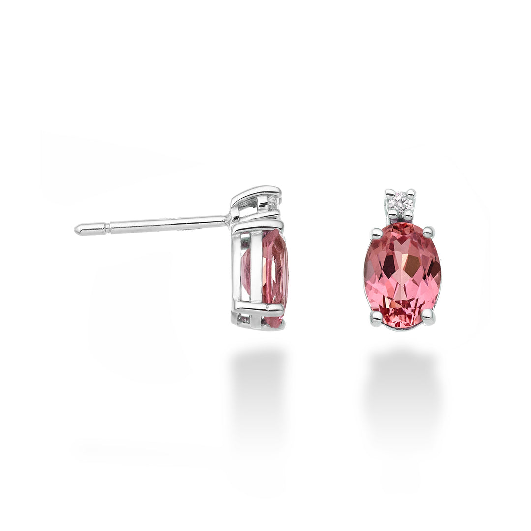 Mikiko oder 18 Karat ovaler rosa Saphir 7x5 ct.1,60 Durchm. ct.0,03 MO5024O4ZFRP
