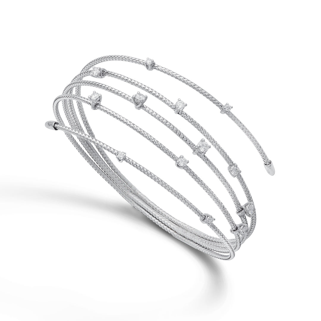 World Diamond Group br 18k maille diam. Or blanc 0,61 ct GBMAGLIA02DIO4