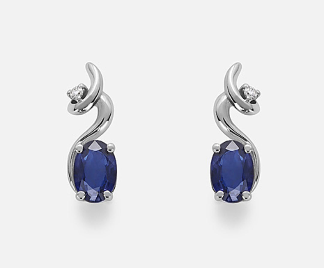Nihama oder 18 Karat Saphir Nr. oval 6x4 ct.1,24 Durchm. ct.0,02 NO5013O4ZFN124