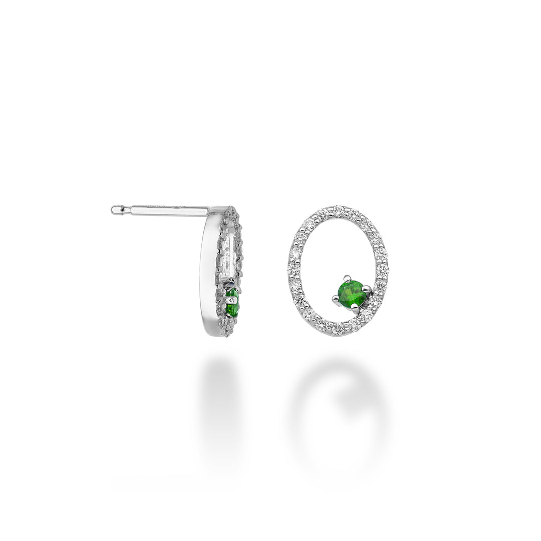 World Diamond Group oder 18 Karat „ovaler“ Smaragd n. ct. 0,14 Dia kt. 0,30 GO5137O4SMN044