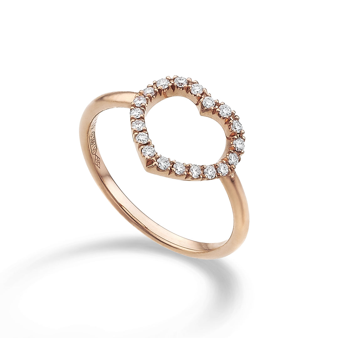 Golay amami middelgrote hartring met diamanten AFCU003DI-22042110014