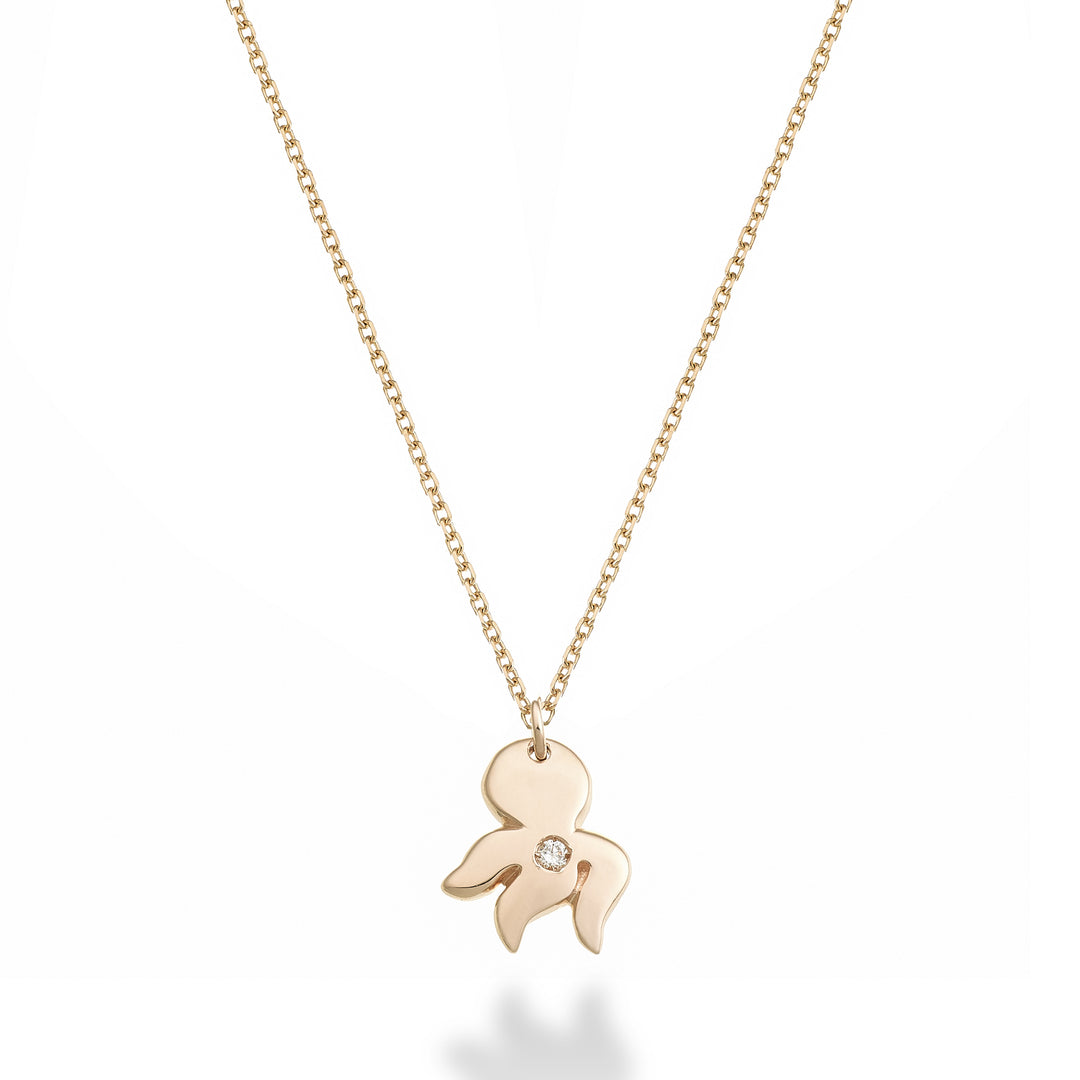 Nihama cl 18k Oktopus 0,01 ct Roségold ND5137O3BR001