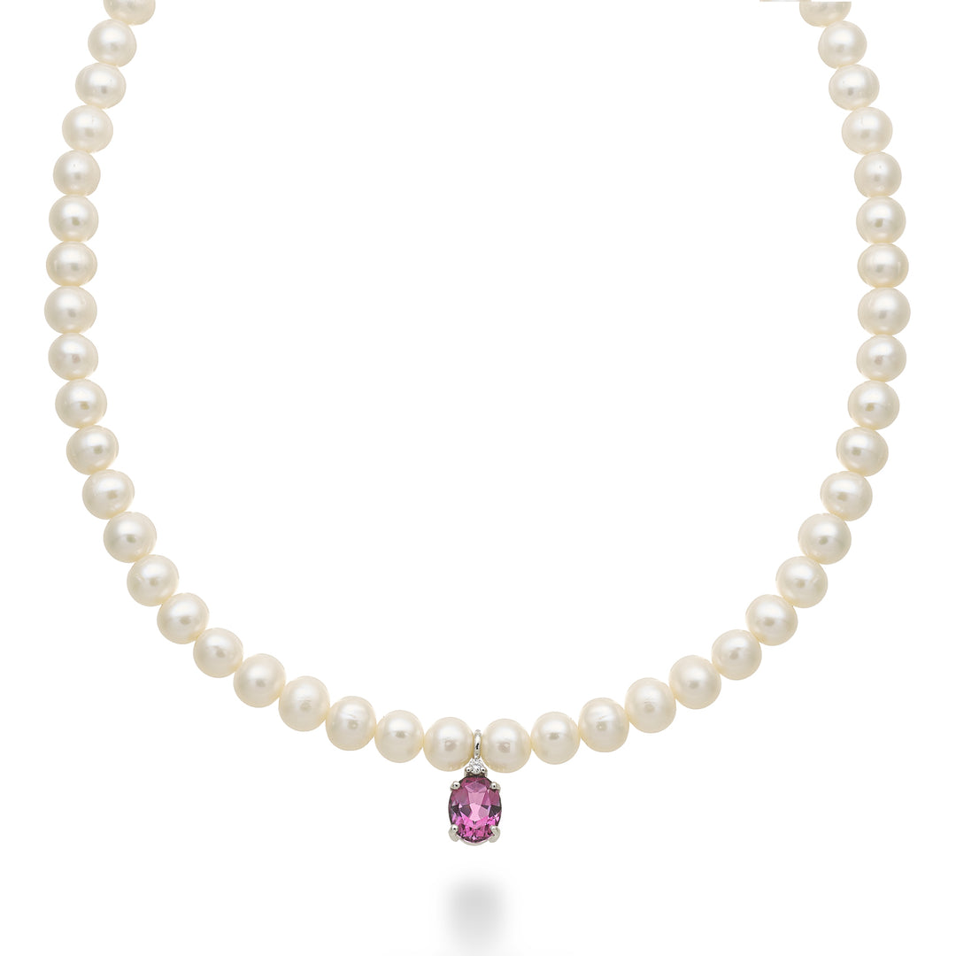 Nihama cl 18k fw 5,5/6 ovaler rosa Topas 6x8 ct.1,40 Durchm. 0,02 ct Federring NC1576O4TPPK55