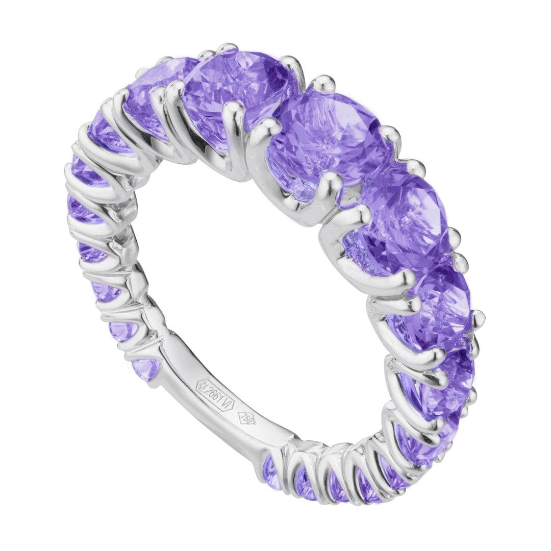 Nihama een 18kt afgestudeerde amethist met witgouden baar NXDABIC1498AMETO4