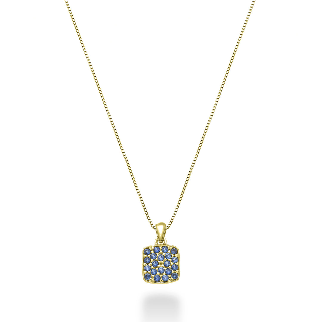Nihama cl 18k saphirs carrés 0,14 ct or jaune ND5164O1ZFR
