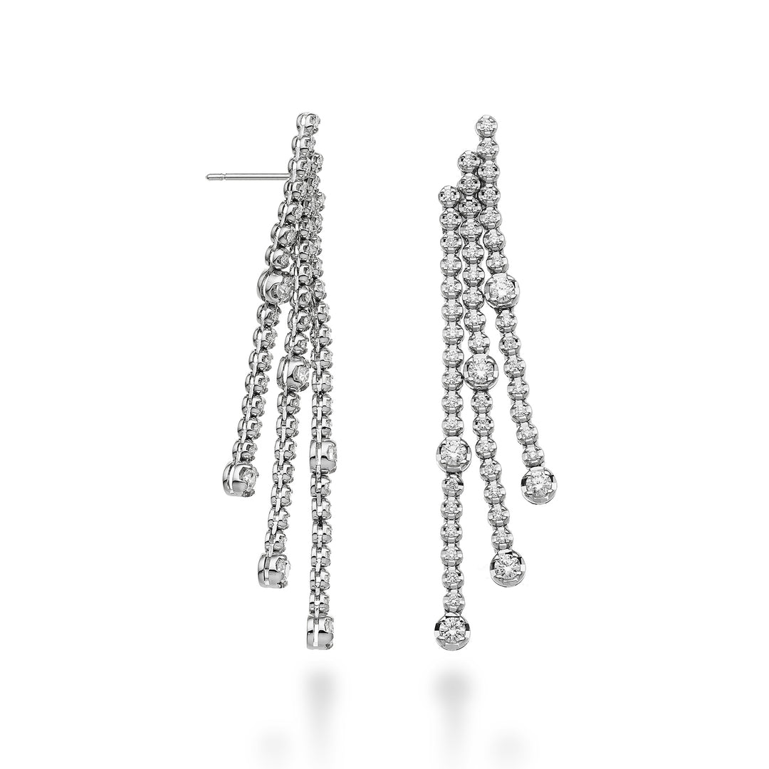 Golay 3 row pendant earrings 14+2 16+2 17+2 diamonds OPEN030DI106-23320110135