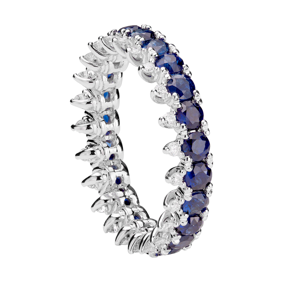 Golay diamanten en saffier vingerring ADG016ZBDI-18011110013