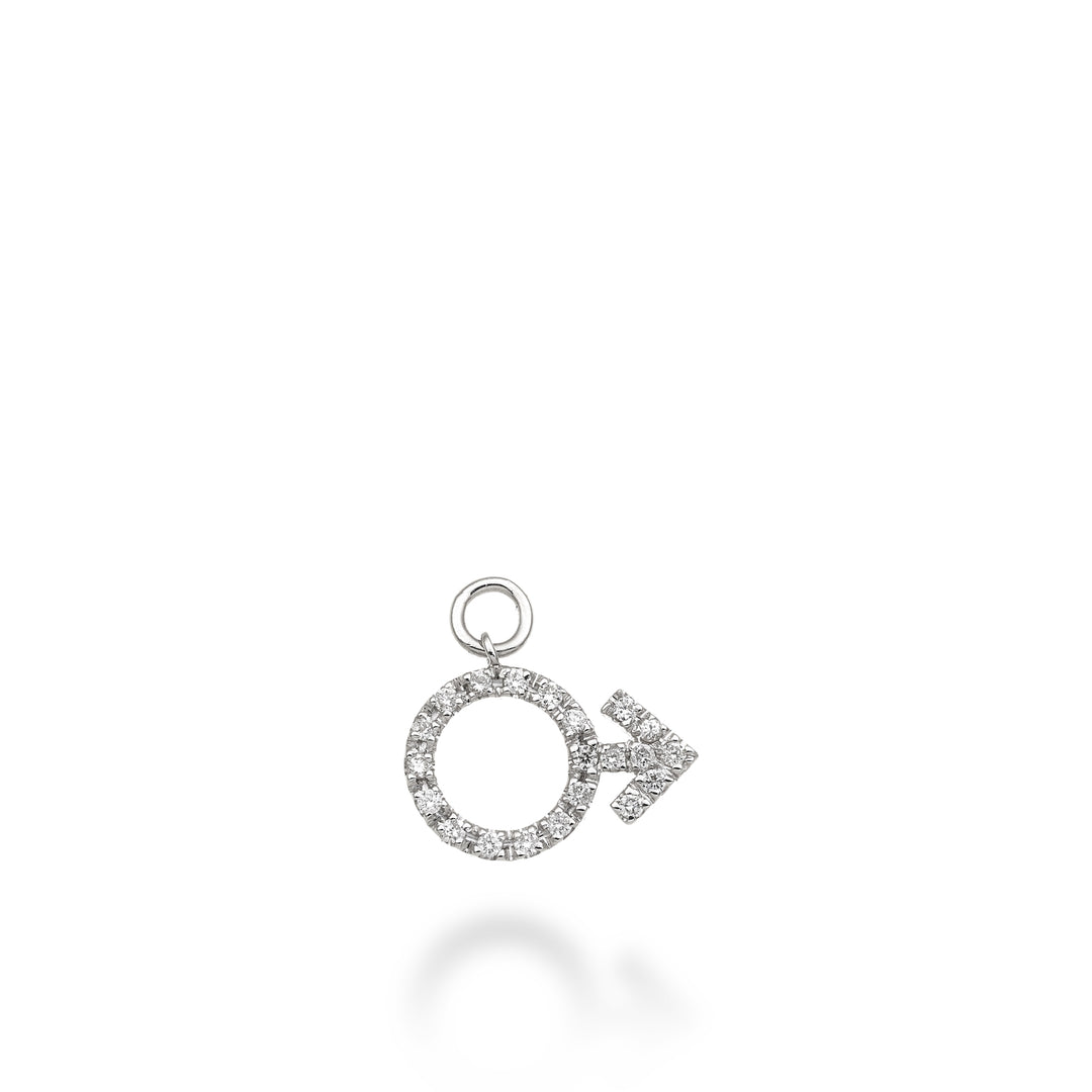 World Diamond Group bedelsymbool man 18k ct. 0,16 g versus witgoud GCH216DIO4