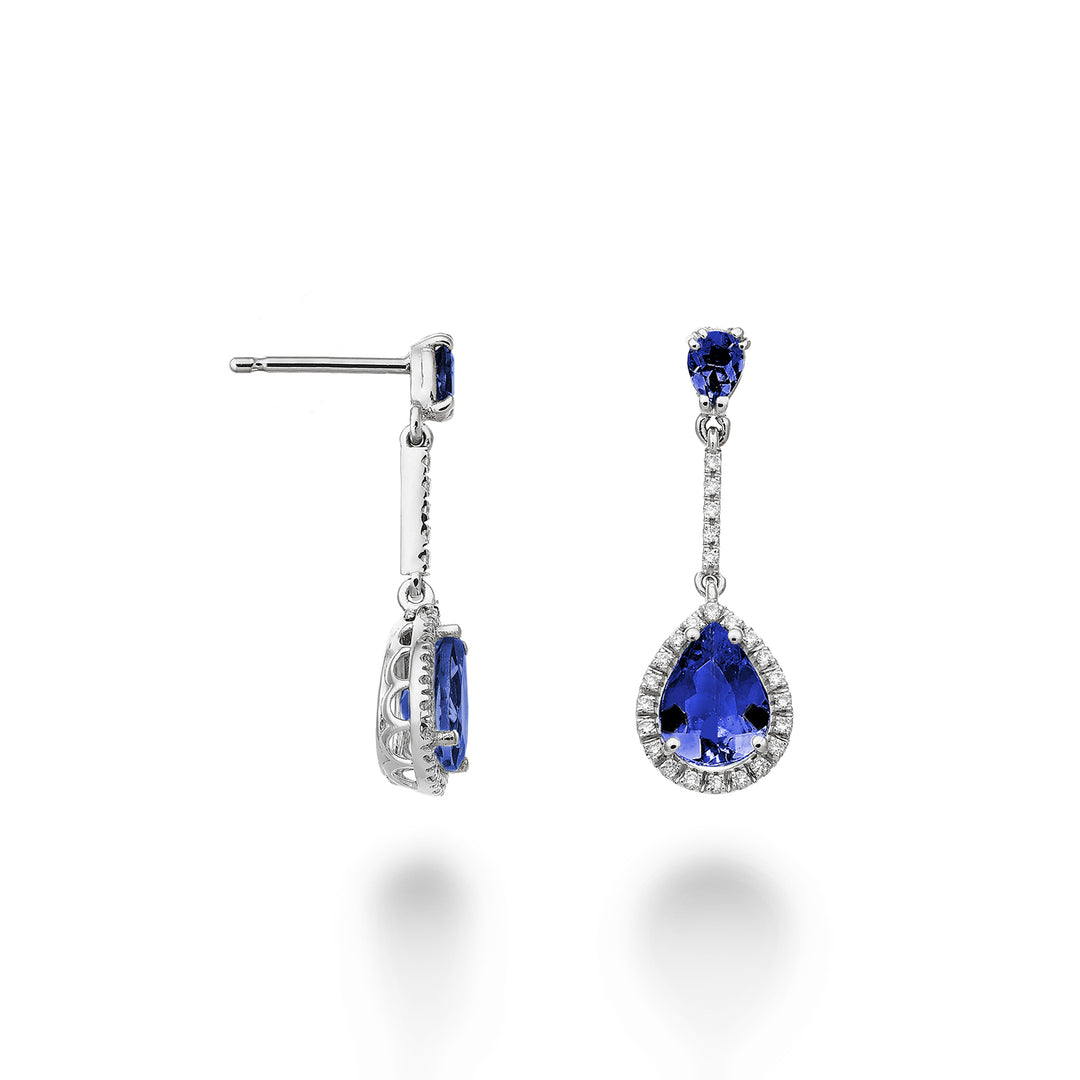 Golay tanzanite earrings with contour drop and bar OCLC199DTZP68-23058110032