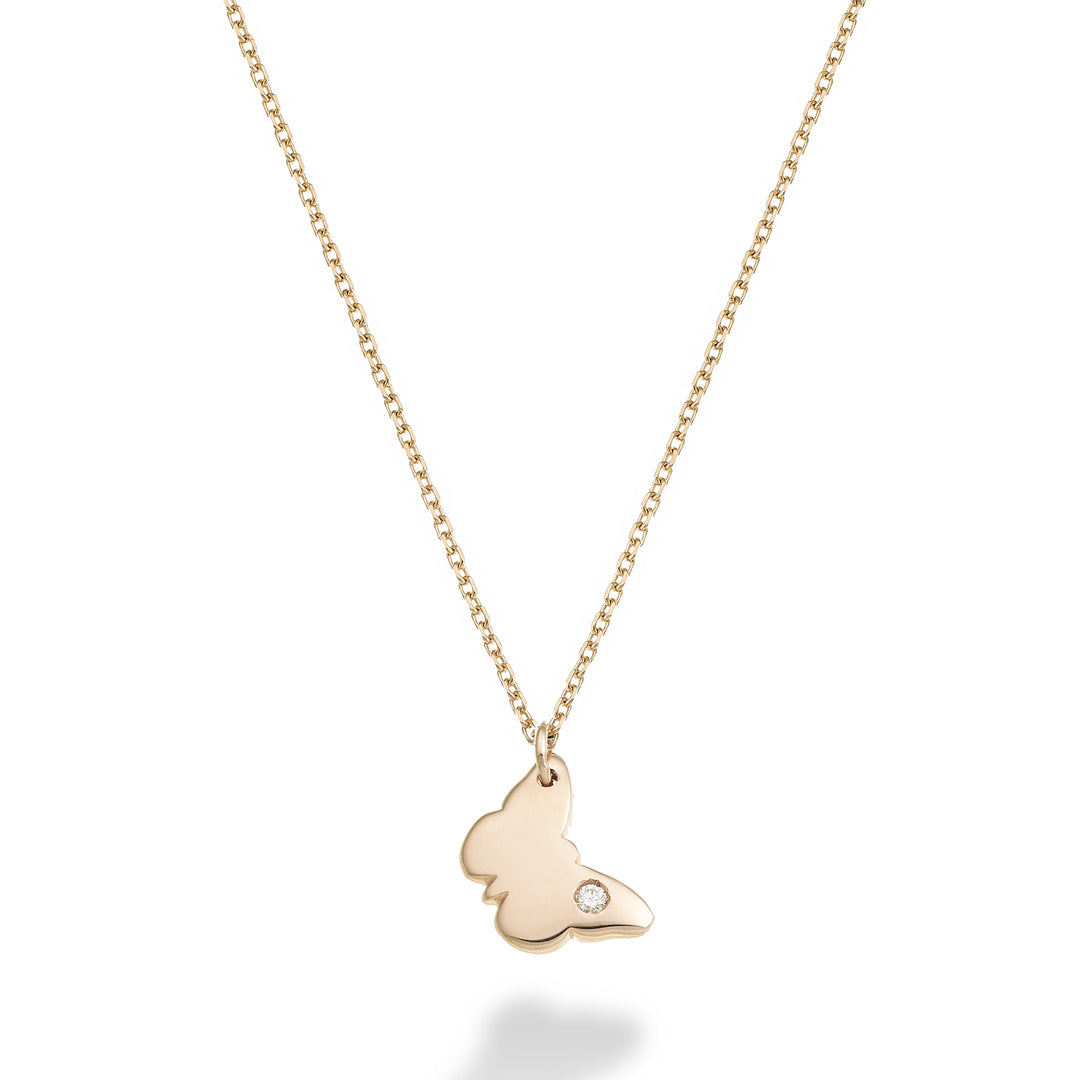 Mikiko cl 18k vlinder 0,01 ct roségoud MD5133O3BR001