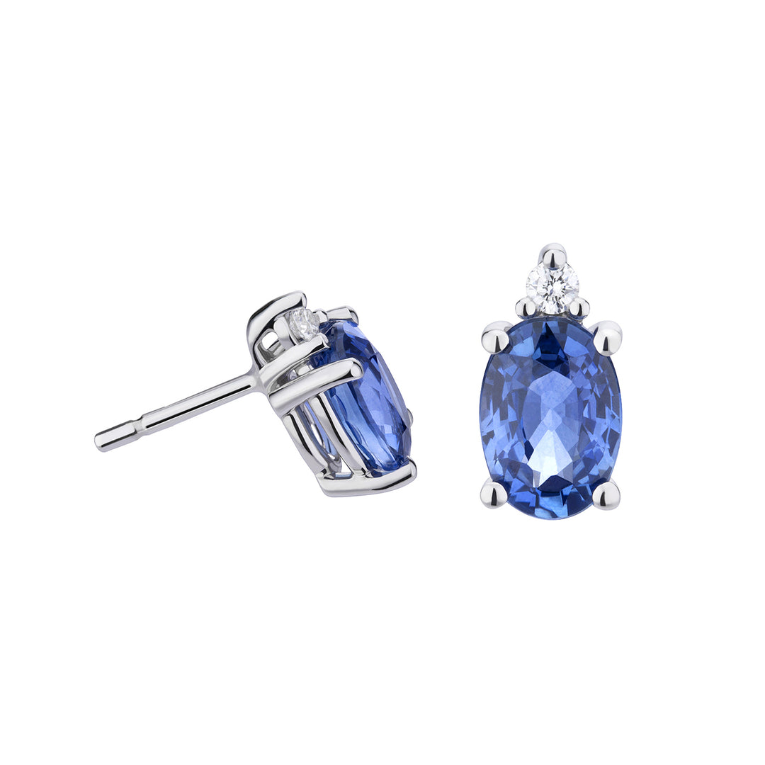 Golay 6x4 oval sapphire and diamond earrings OCL092DIZB1-25293110068