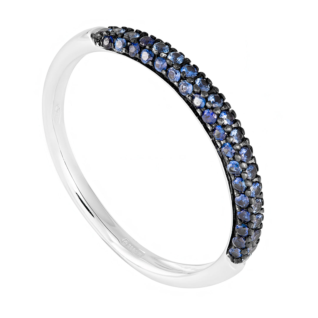 Golay-Eternity-Ring, 1/2 Drehung, Pavé, blaue Saphire, 0,36 ct AFMG007ZB-17118110067