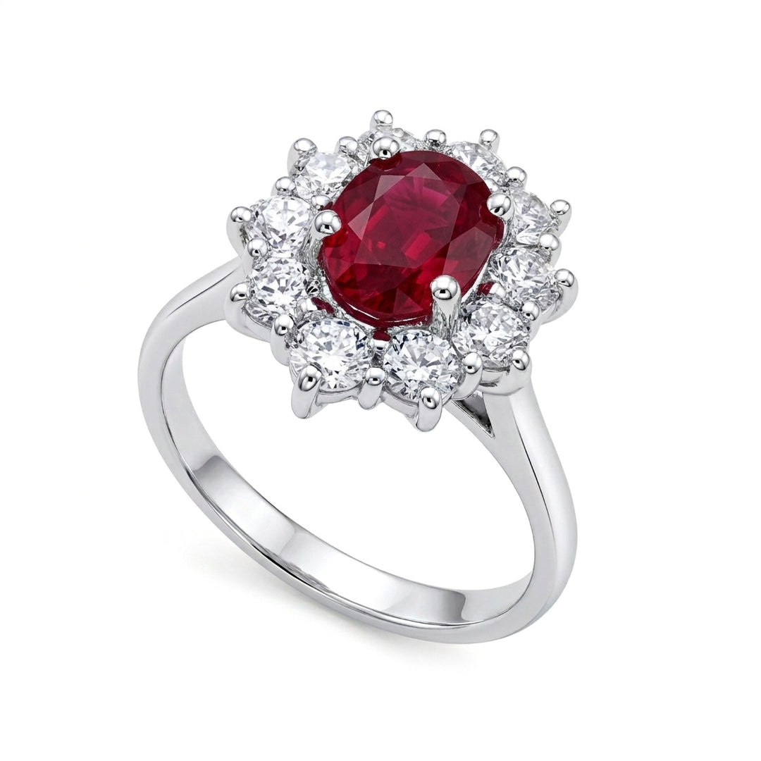 Golay oval ruby ring 8x6 contour 10 diamonds ACLC102DIRU68EC-26147110153