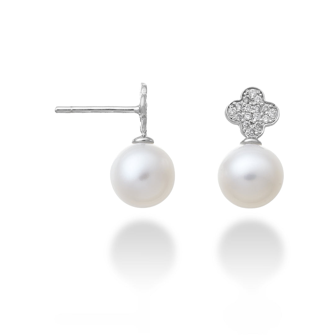 Mikiko oder 18k vierblättriges Kleeblatt vw 8/8,5 ct.0,12 MO1591O4FABI080