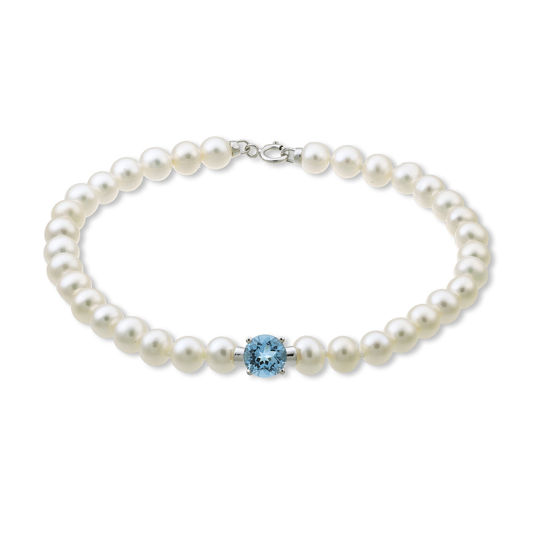 Nihama br 18k fw 5-5.5 topaze suisse bleue ronde 6 ct.0.99 bague à ressort NB1018O4TPSW50