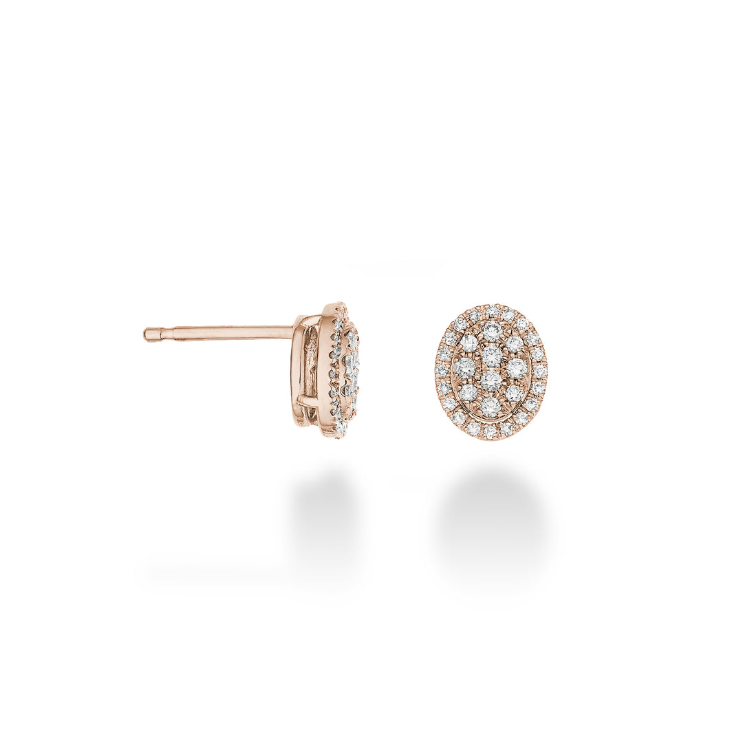 Golay multi-stone oorbellen ovale vorm roségoud OMPC002DI1R-23088110037