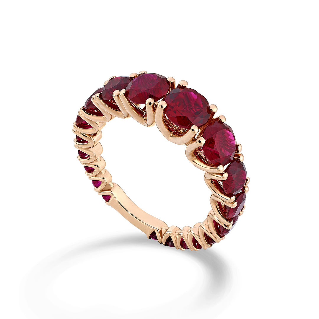 Nihama an 18kt ruby lab and scalar with rose gold bar NXDABIC1498RUO3