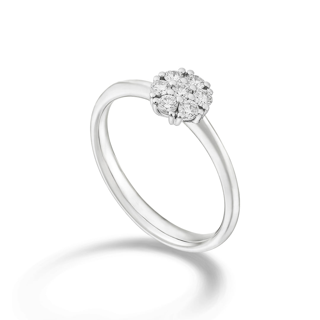 Golay multi-stone ring with 7 diamonds of 0.04ct AB2136-24205110035
