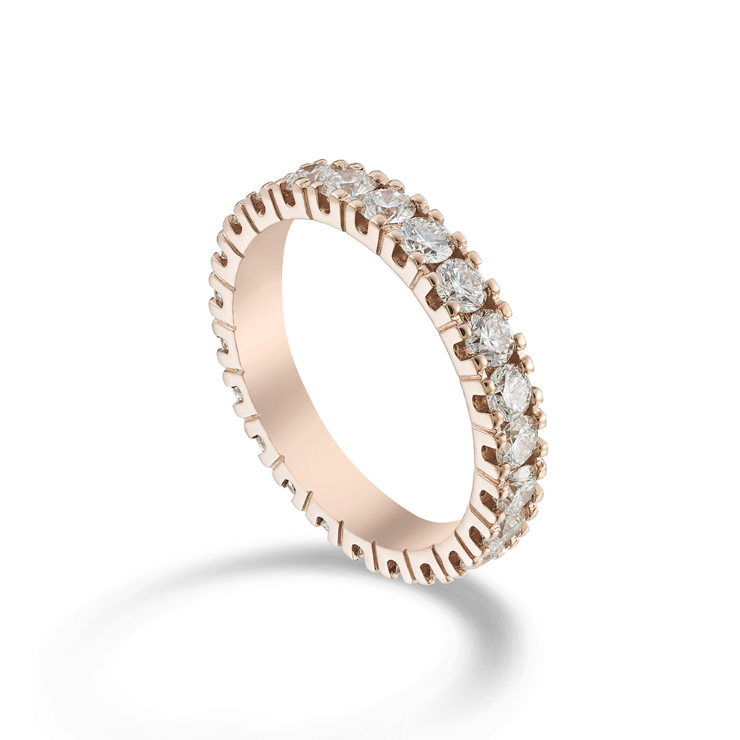 Golay linear rose gold finger ring AETL022DI200R-23164110074