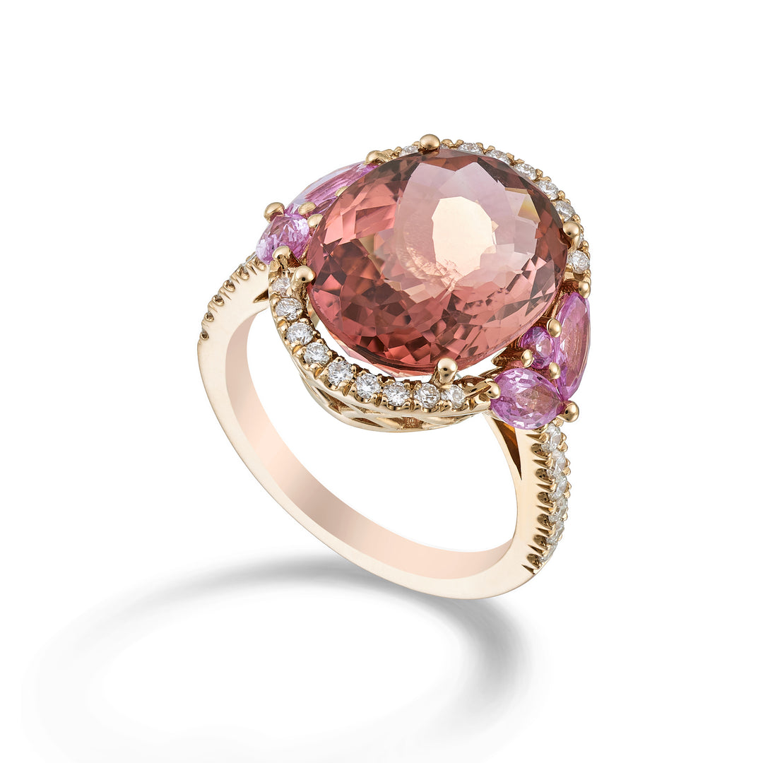 Golay ovale roze toermalijn ring 15x12, zp marq contour APU499DZPTO1512-24247110016