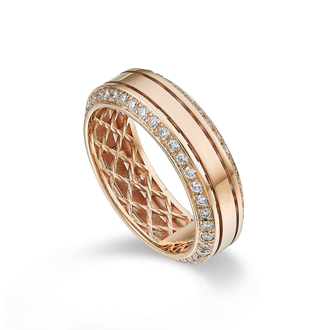 Golay lichtkubus ronde vingerring met diamanten 6mm ACUBET001DI-23111110013