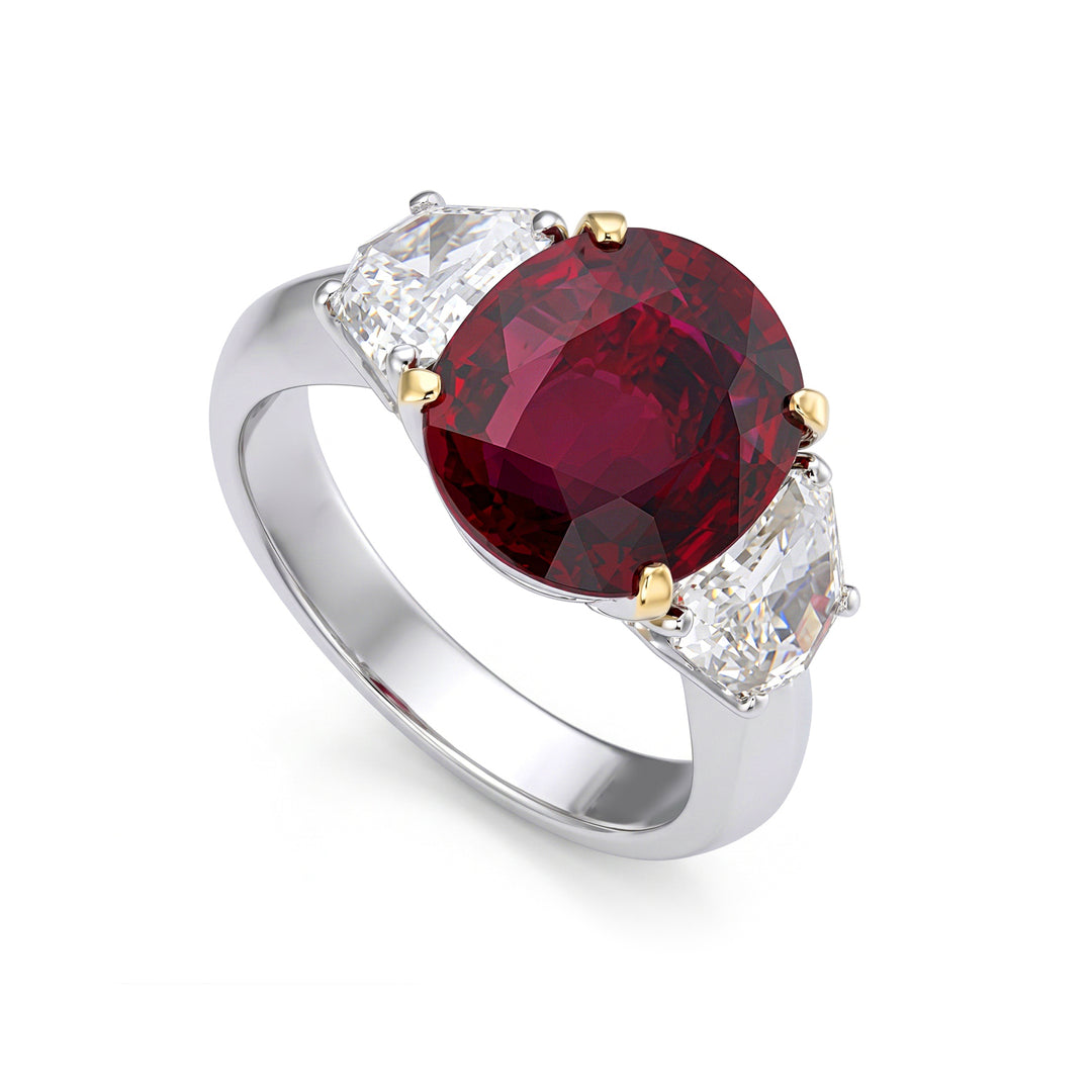 World Diamond Group ring met 6,04 ct robijn en diamanten APU284DIRU-26085110155
