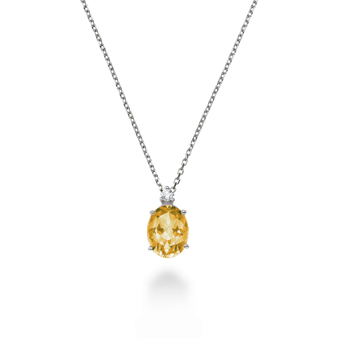 Nihama cl 18k ovaler Citrin 7x5 ct.0,60 Durchm. ct.0,015 ND5035O4CITR