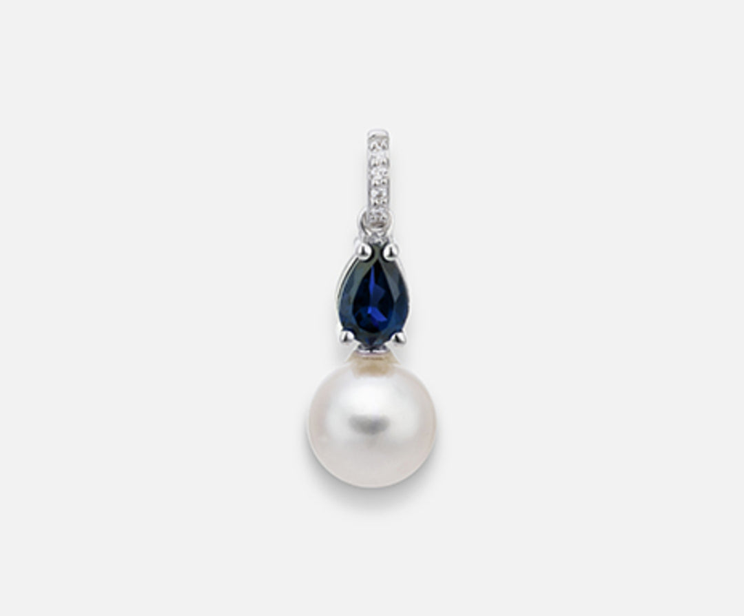 Mikiko pe 18k fw 7,5/8 Saphir Tropfen6x4 ct.0,54 dia ct.0,015 MP0390O4FABI075