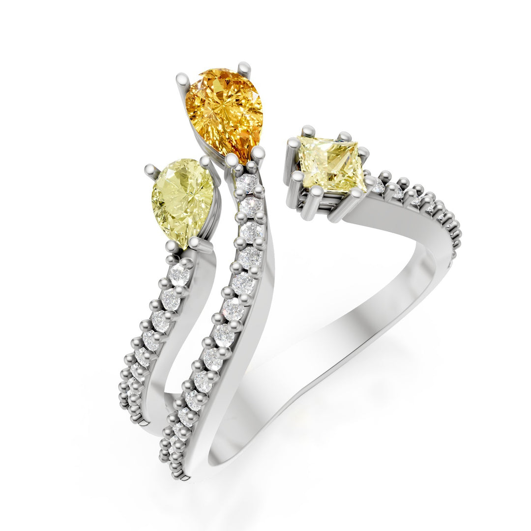Golay fancy diamond ring shape diamonds on the shank AMP734DFYB-25199110066