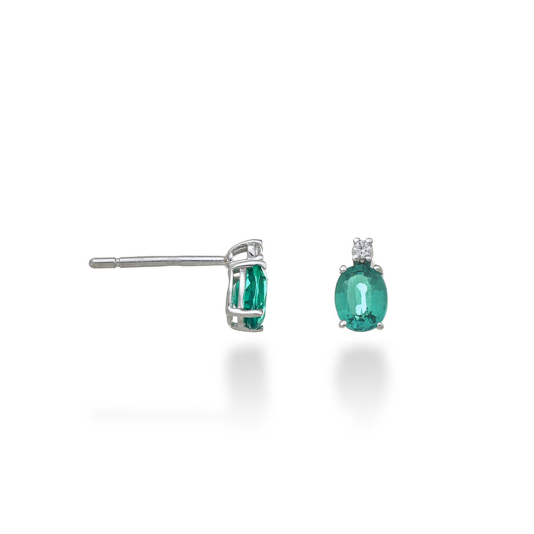 Mikiko oder 9k ovaler Smaragd 5x4 ct.0,60 Durchm. 0,02 ct MO5163R4BE