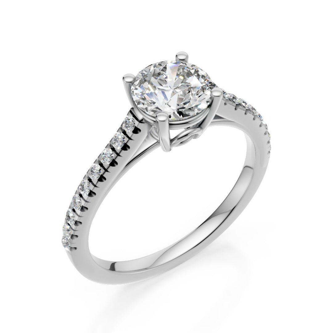 X-Diamond een 18kt solitaire lab g.d. ct. 1,12 cent. 0,95, stuurpen 0,17 LXD00AN018O4BI112