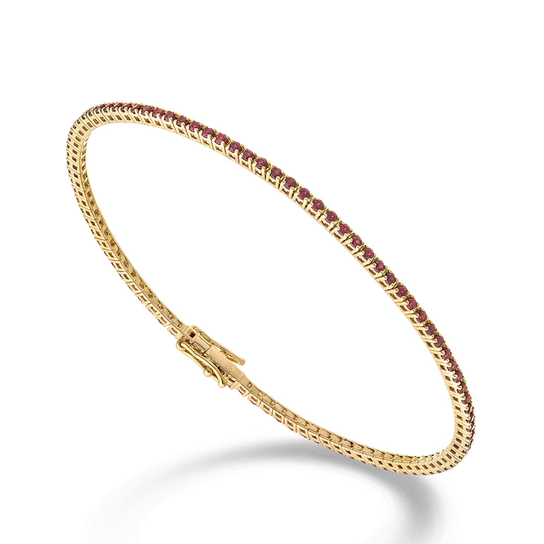 Nihama br tennis 18k robijnen 1,20 ct diamanten 17,2 cm roségoud - 94 instellingen NBTF0011RBRO3