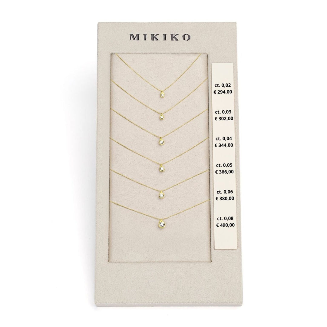 Mikiko-Paket cl d5123 Tropfen 18kt Gelbgold 0,02-0,03-0,04-0,05-0,06-0,08 M.LIGHTBOX.60-G