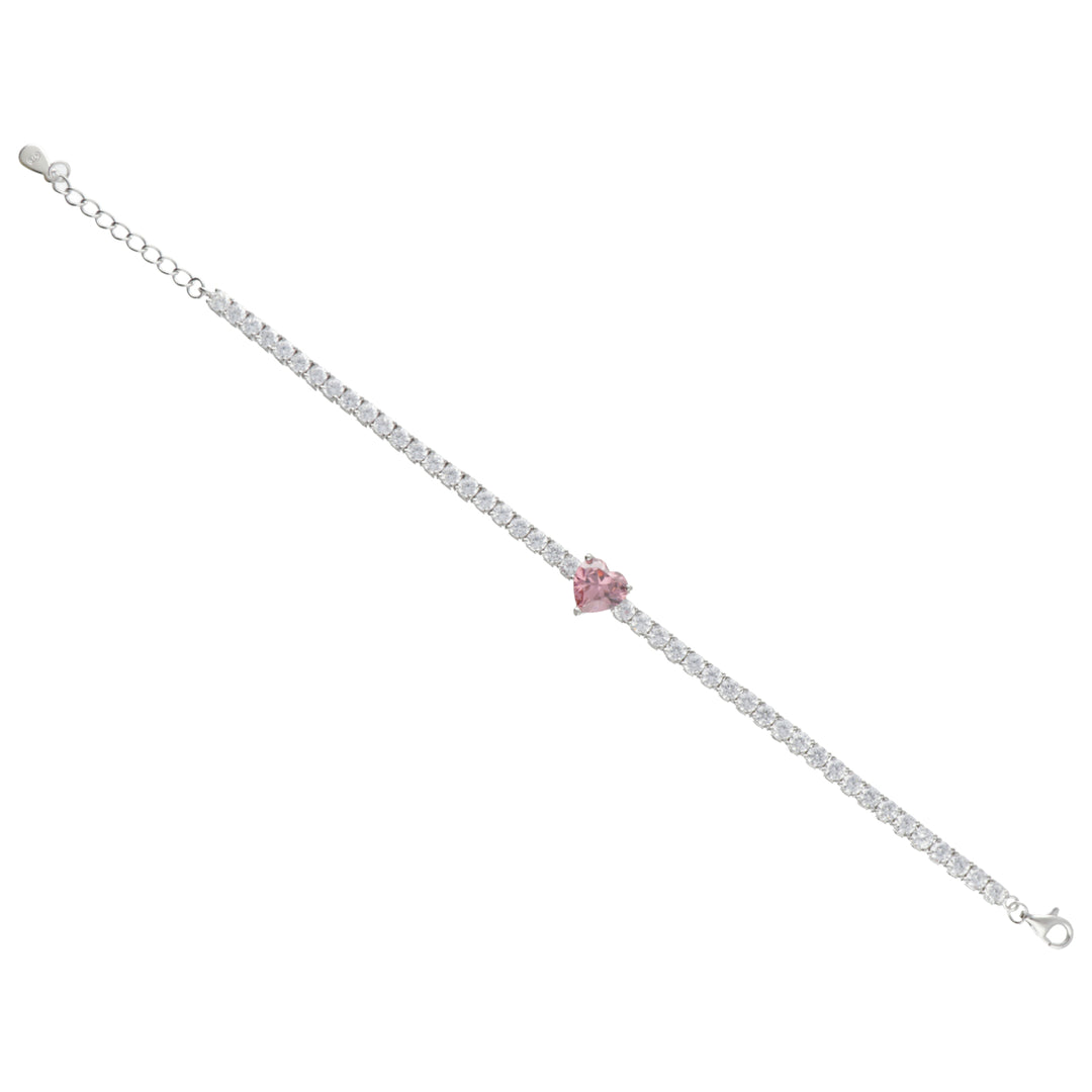 Nihama br ag925 Edelstein Swarovski weiß und rosa NB7441A4ROSA000