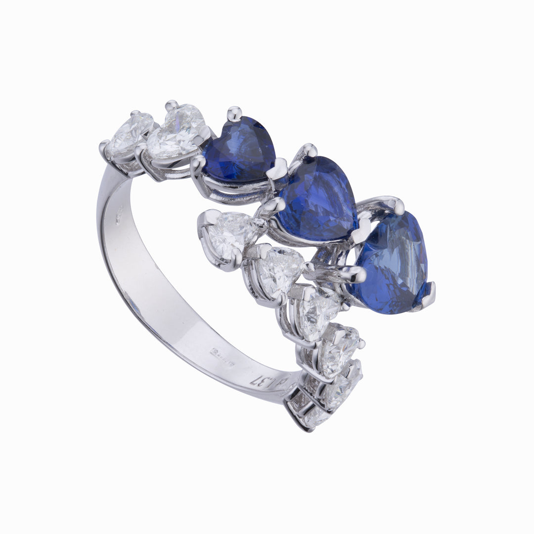 Golay contraring met hartjes, diamanten en saffieren AETCU001DIZB-22137110072