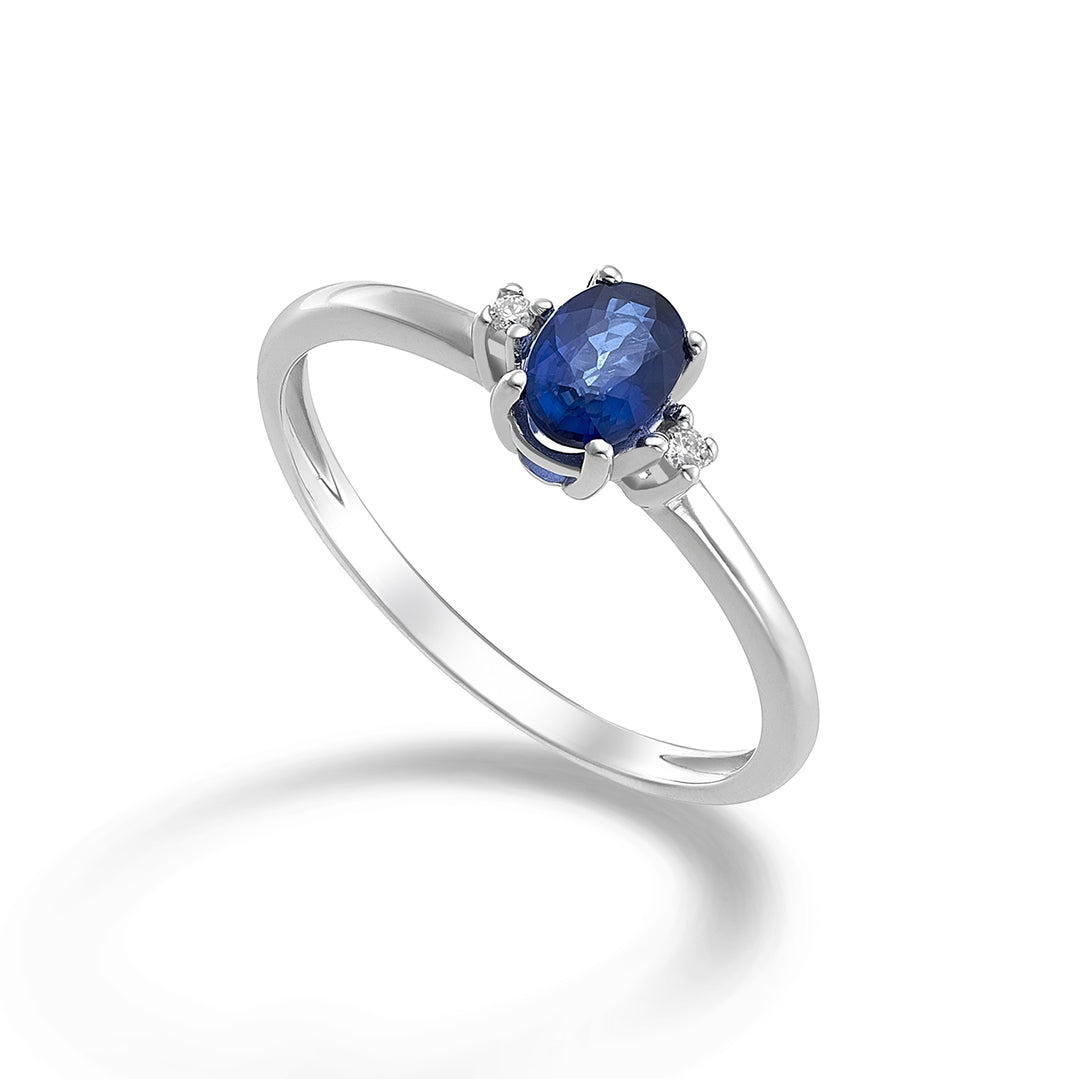 Nihama un saphir 9k no. ovale 6x4 ct.0,52 diam. 0,02 ctNA5072R4ZFN052