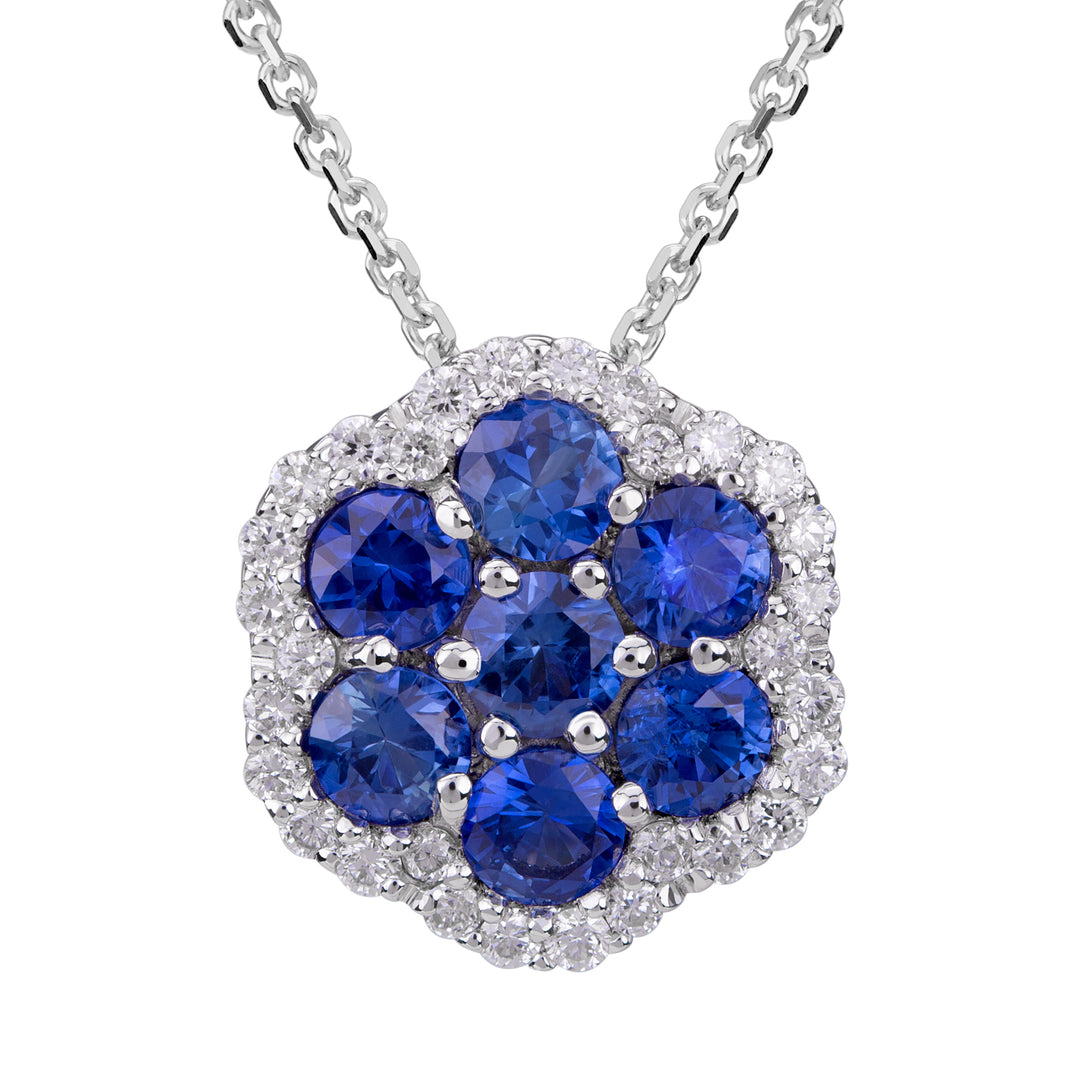 Golay halsketting met saffieren en witte diamanten PPV007DIZB-18050110197