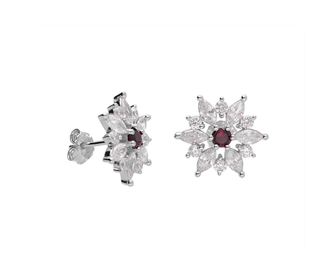 Mikiko oder AG925 Edelstein Swarovski weiß und rot MO7619A4RED00
